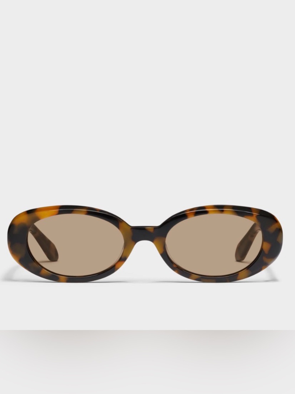 New Quay Feel cute Tortoiseshell Oval Sunglasses - Brown Lenses - Picture 1 of 12